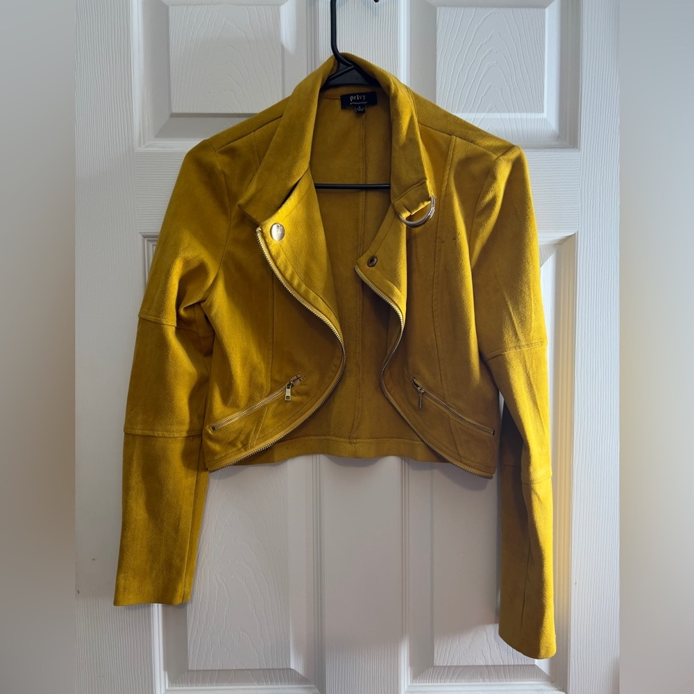 Womens crop jacket ( Faux suede)